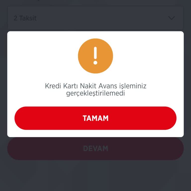 Ziraat Bankası Ziraat Nakit Avans Vermiyor