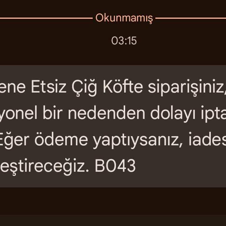 Komagene Sipariş İptali Ve Uzun Bekleme Süresi