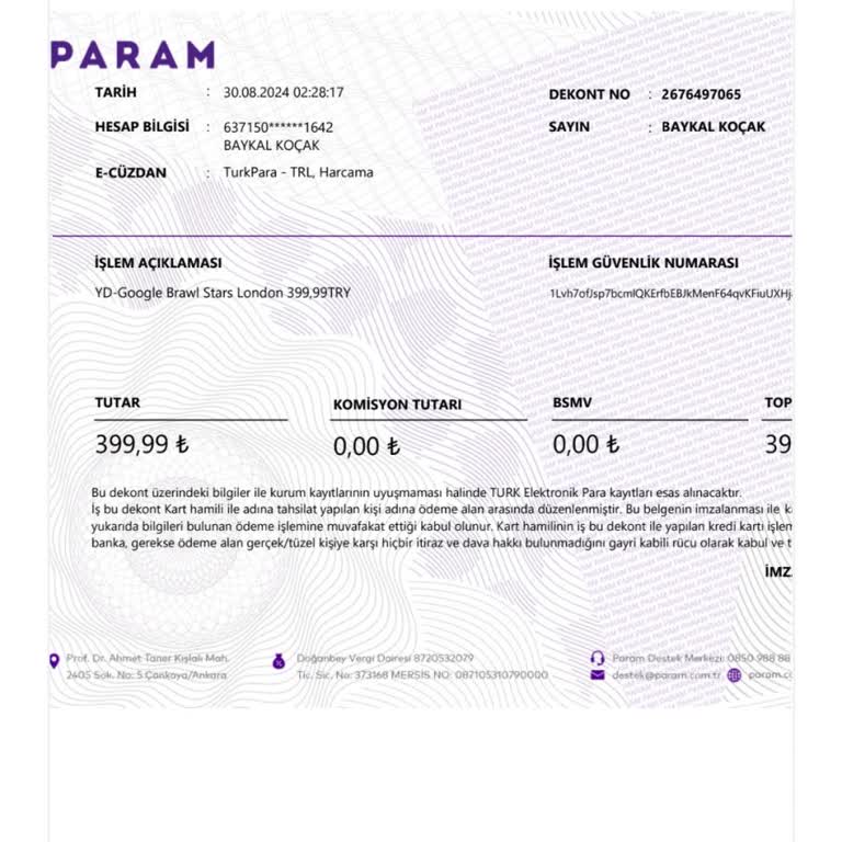 Param Kart Şüpheli İşlem