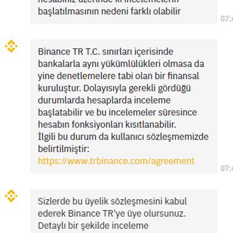 Binance TR Hesaba Bloke Koyma