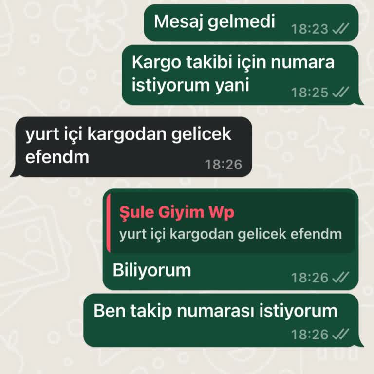 Şule Giyim Değişim İçin Sorun Yaşıyorum