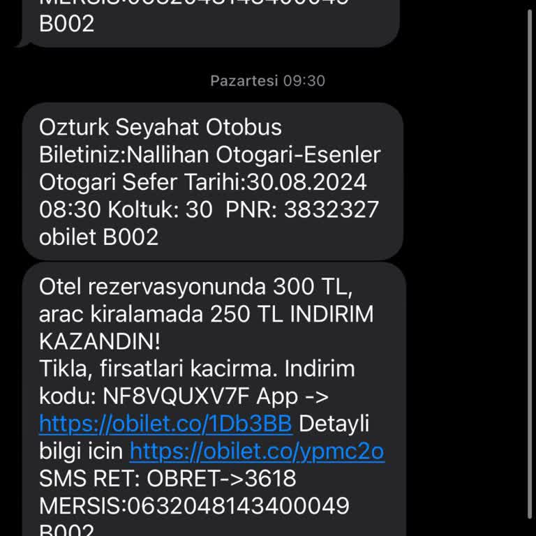 Obilet Otobüs Bileti İadesi