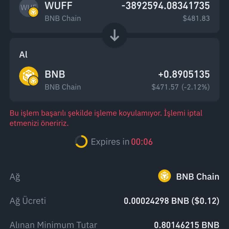 Binance Web3 Cüzdanında İşlem Yapamama Sorunu