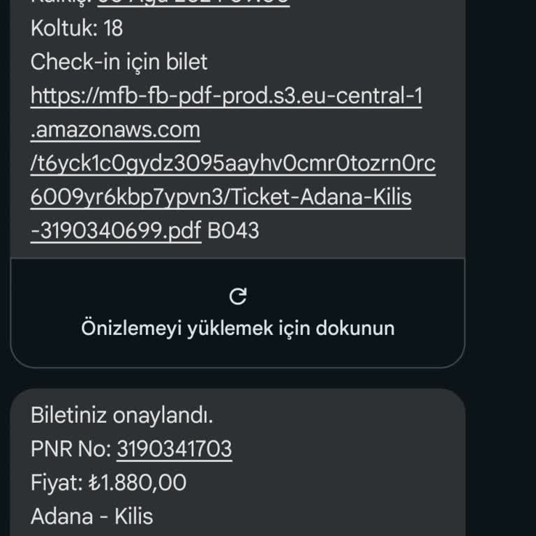 Kamil Koç Otobüs 1.30 Saat Sonda Geldi