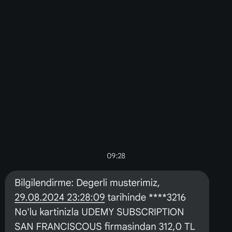 Udemy Eğitim Uygulamasından Abonelik Dışı Para Çekimi