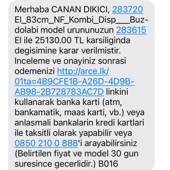 Arçelik Buzdolabı Değişiminde Haksız Ücret Talebi
