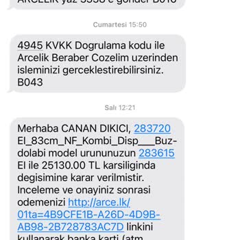 Arçelik Buzdolabı Değişiminde Haksız Ücret Talebi