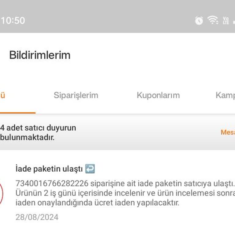 Hadi - TOMBANK Hadi Kart İnternet Alışverişimin İadesini Yatırmıyor