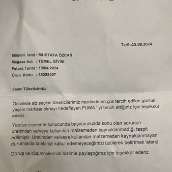 Puma Spor Ayakkabıları Hatadır.