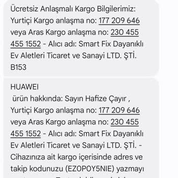 Huawei Ücretsiz Saatimi Geri Almak İstiyorum.
