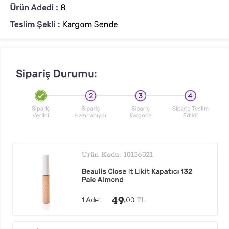 Gratis'ten Siparişim 1 Haftadır Kargoya Verilmedi
