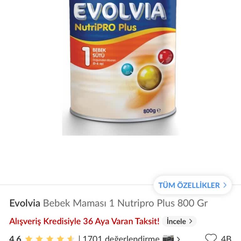 Evolvia Nutripro Plus 1 Numara