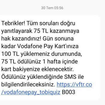 Vodafone Pay Kampanya Yüklemesini Yapmıyor