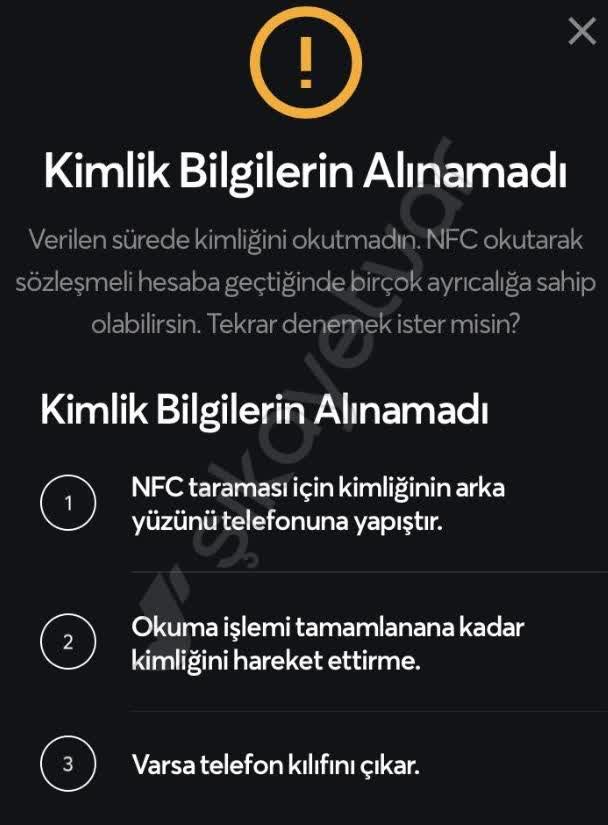 Papara Kimliğimi Okumuyor, NFC Sorunu - Şikayetvar