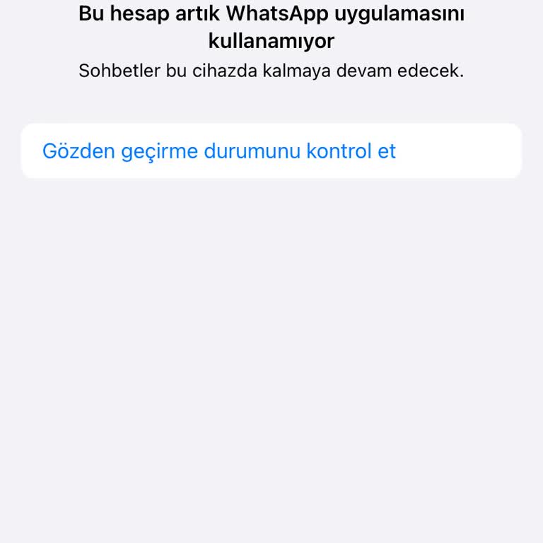 WhatsApp Erişim Engeli