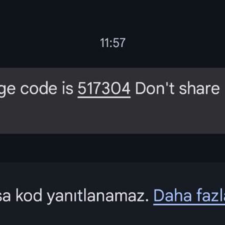 Verify Bilinmeyen Şirketten Gelen Doğrulama Kodu Sorunu