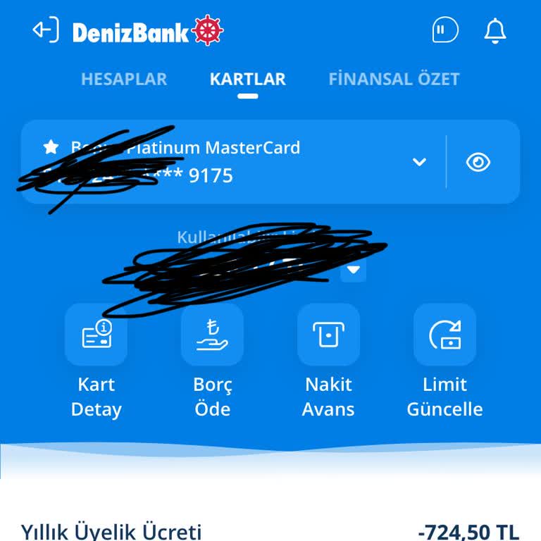 Denizbank Kredi Kartı Yıllık Üyelik Ücreti