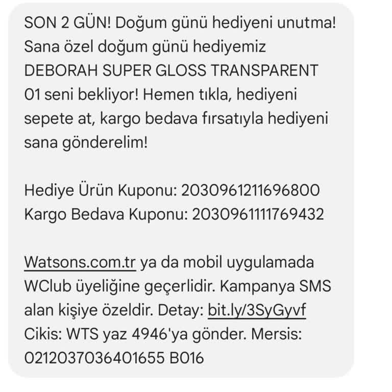 Watsons Üyeliğim İptal Edilecek