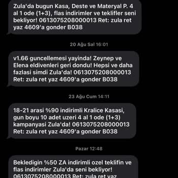 Zula Oyunundan Sürekli Gelen SMS'ler Yüzünden Rahatsızlık