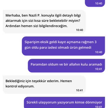Getir Tarafından Çok Mağdur Oldum