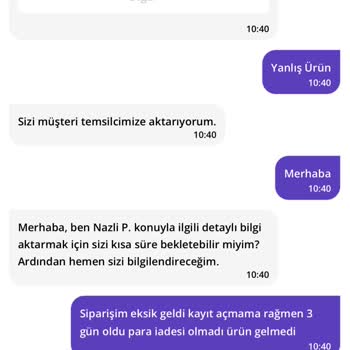 Getir Tarafından Çok Mağdur Oldum