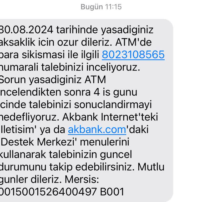 Akbank ATM Para Sıkışması