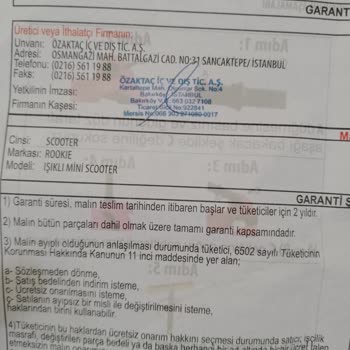 Rookie Marka Mini Işıklı Scooter
