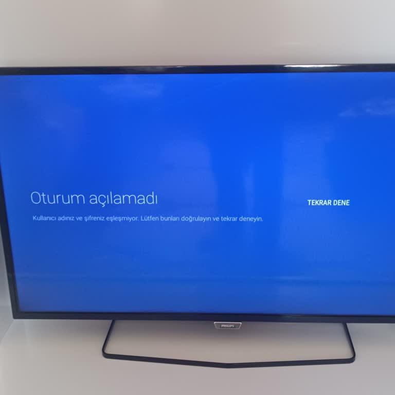 Philips 40pfk5500/12 Google Play'açılmıyor Kullanıcı Adı Şifre Sorunu