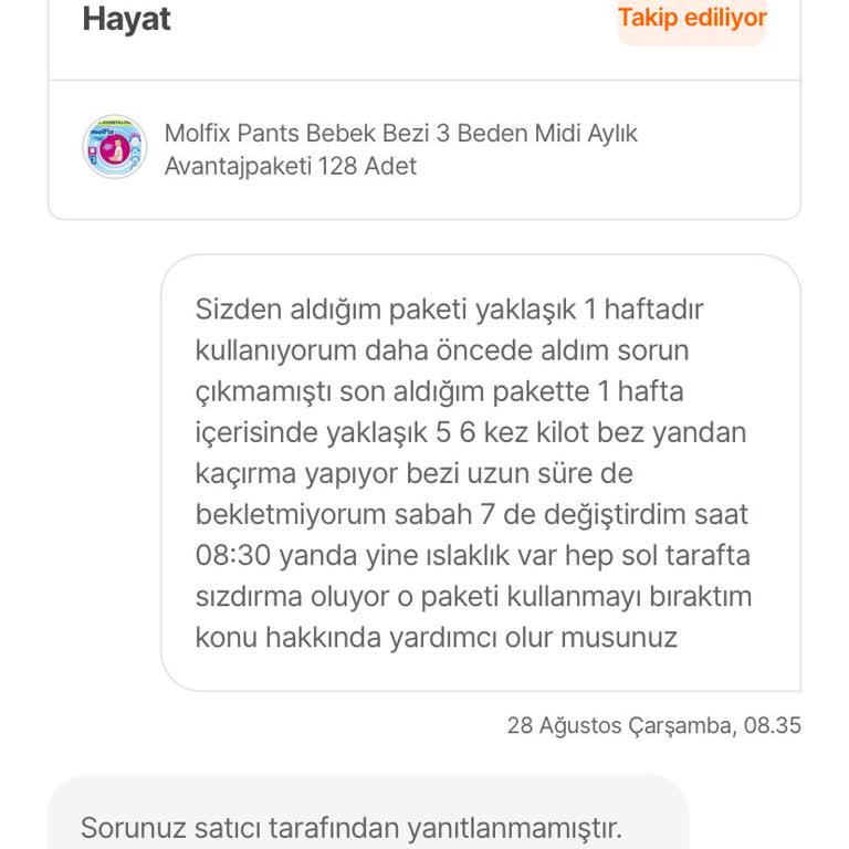 Molfix Külot Bez Sızdırma