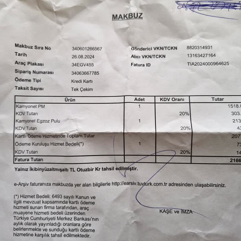 Tüvtürk Faturası Almak İmkansız