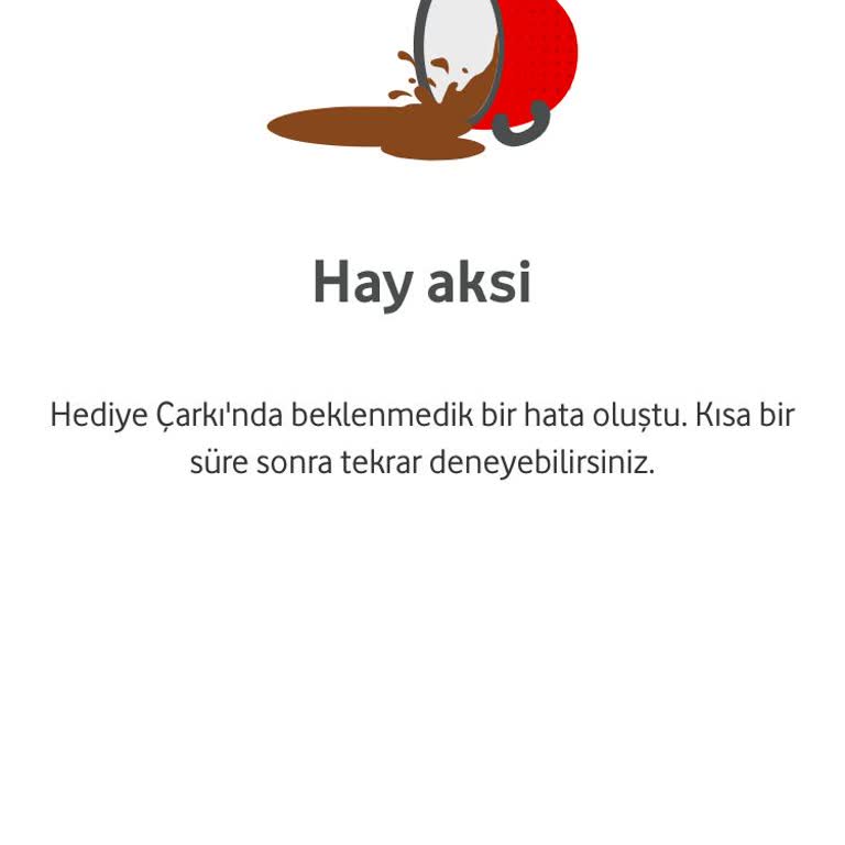 Vodafone Hediye Çarkı Sorunu: Sürekli Hata Veriyor