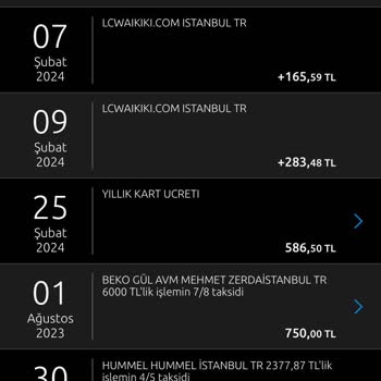 Yapı Kredi Bankası Yıllık Kart Kesinti Ücretleri Faiz