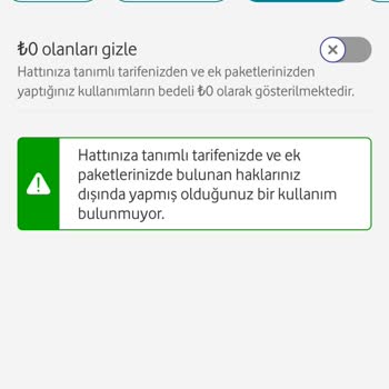 Vodafone Mobil İnternet Paketlerinin Hızlı Tükenmesi Ve Yetersiz Hizmet