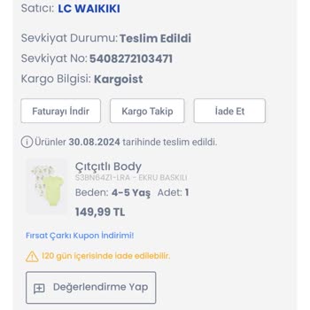 LC Waikiki Kötü Gelen Kargo Ve Hediye Yok