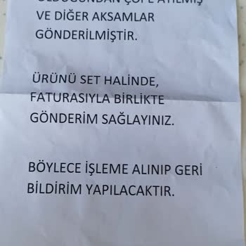 Karaca Züccaciye Karaca'nın Satış Sonrası Umursamazlığı