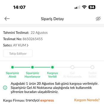 Trendyol Express 10 Gündür Kayıp Kargo Ve İade Talebi