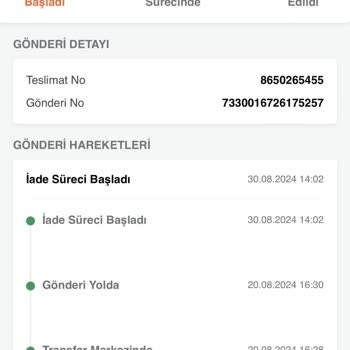 Trendyol Express 10 Gündür Kayıp Kargo Ve İade Talebi