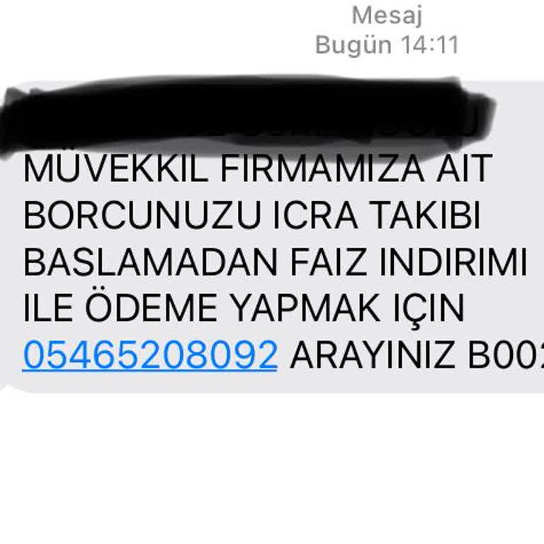 UCKOCLAR HK (SMS) Uckoclar Hukuk Bürosu Adında Gelen Mesaj