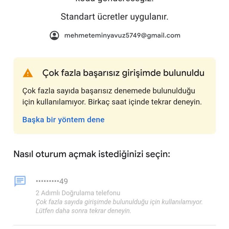 Gmail Google Oturum Hesabıma Giriş Yapamıyorum