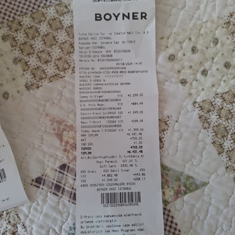 Boyner Mağazadan Satın Aldığım Ürün Gelmedi