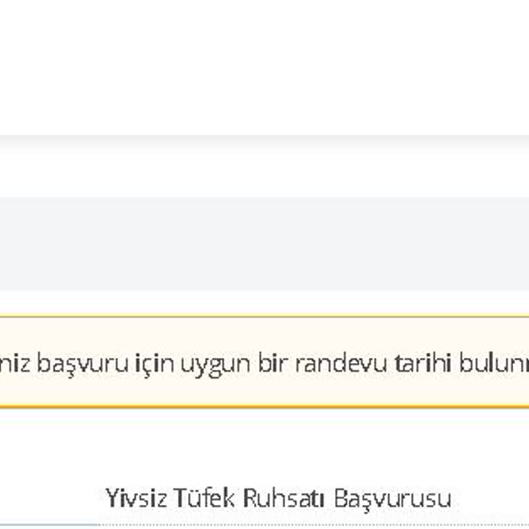 Emniyet Genel Müdürlüğü Yivsiz Tüfek Randevu Sorunu