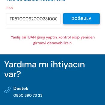 Milli Piyango IBAN Hatası Veriyor