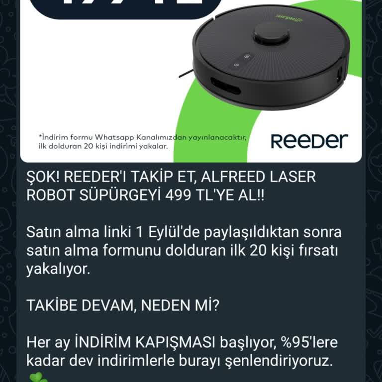 Reeder Çekiliş Erkene Alınması