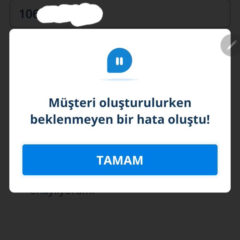 Mobilden Denizbank Müşterisi Olamıyorum