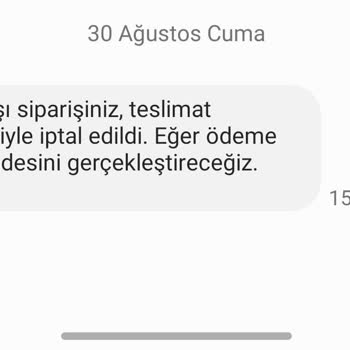 Yemeksepeti Sipariş İptali Ve Bilgilendirme Eksikliği