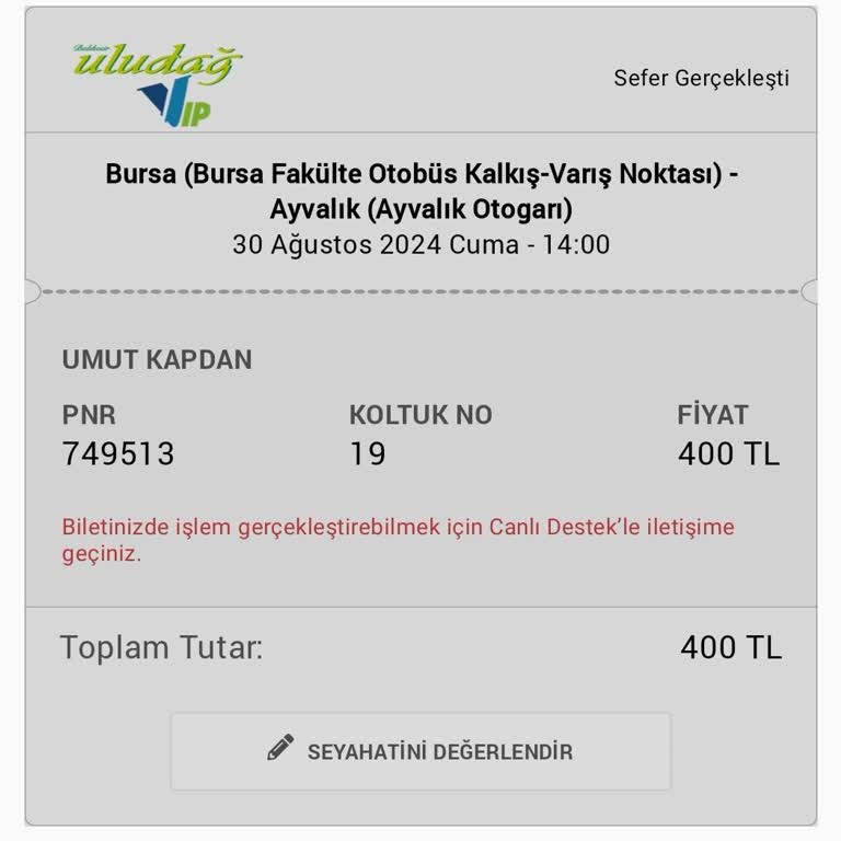 Uludağ Turizm Uludağ Firmasının Mağdur Edişi