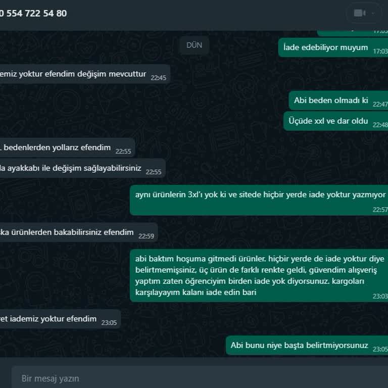 Lacossosman55 (Instagram) Yanıltıcı Ürün Ve İade Politikası