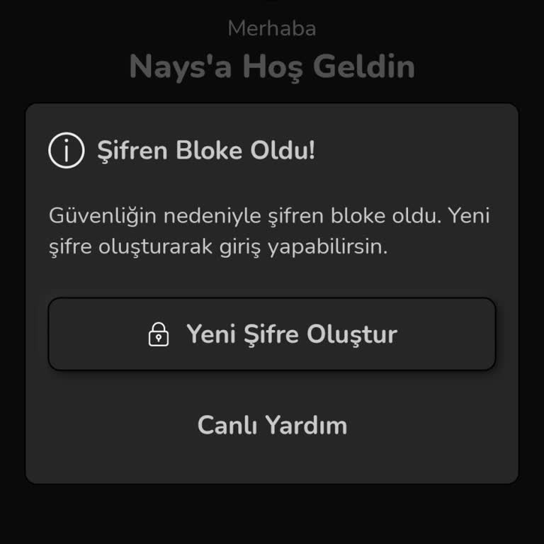 Nays Şifre Bloke Oldu Hatası!