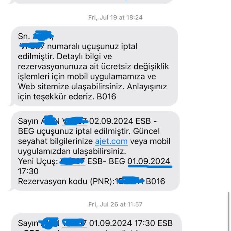 AJet Satın Almış Olduğum Biletim İptal Edildi, Yenisi Tanımlanmıyor