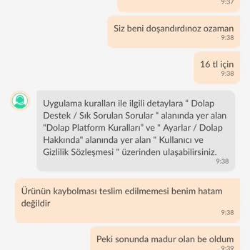 Trendyol Dolap 16 TL Değeri Var